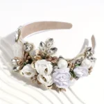 Baroque Large Flower Rhinestone Headband - Image 4
