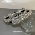 Stainless Steel Geometric Square Leaf Headband - Image 2