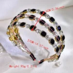 Elegant Black Rhinestone Headband for Women - Image 3
