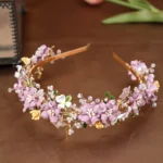 Elegant Handcrafted Floral Hair Hoop - Image 4