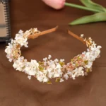 Elegant Handcrafted Floral Hair Hoop - Image 3